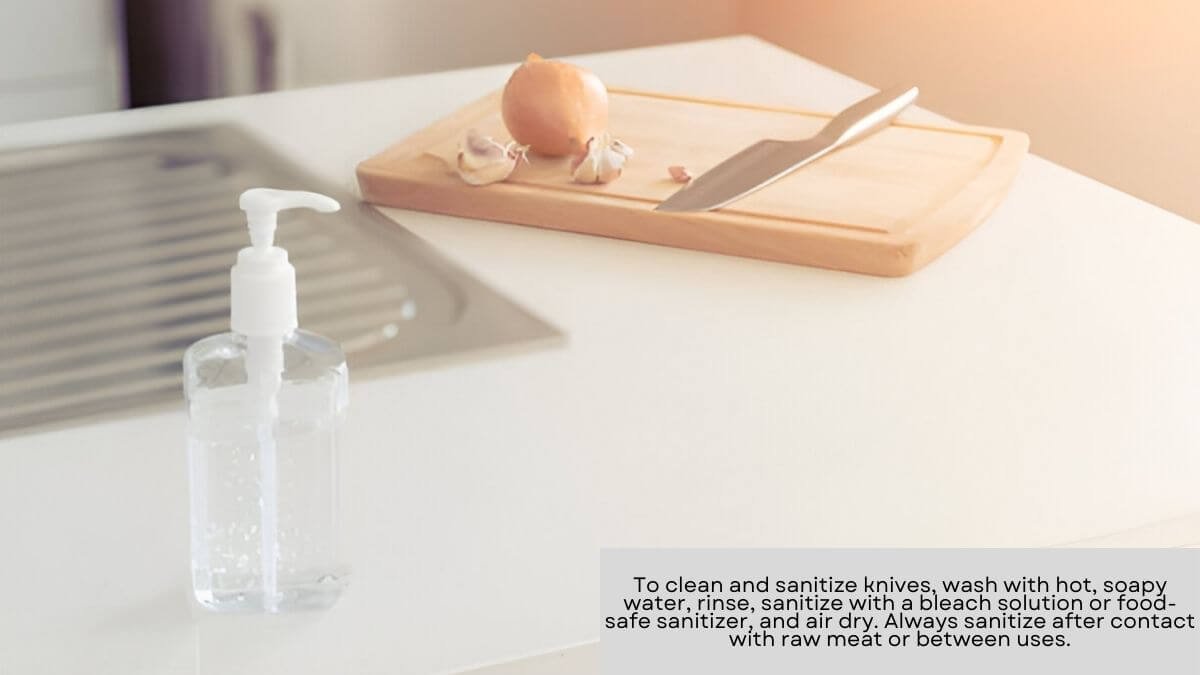 Knife Be Cleaned And Sanitized