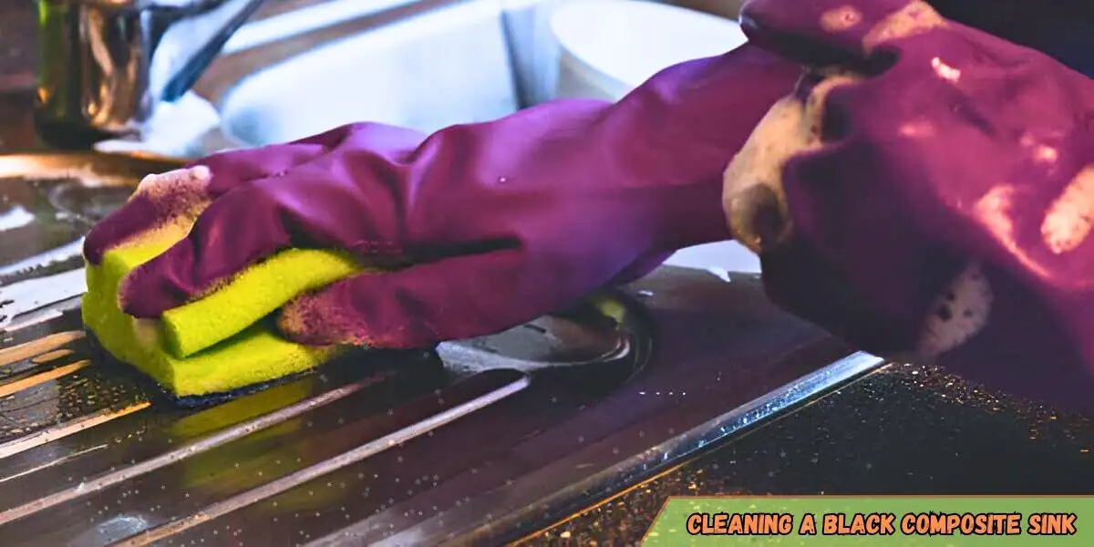 Cleaning a black composite sink