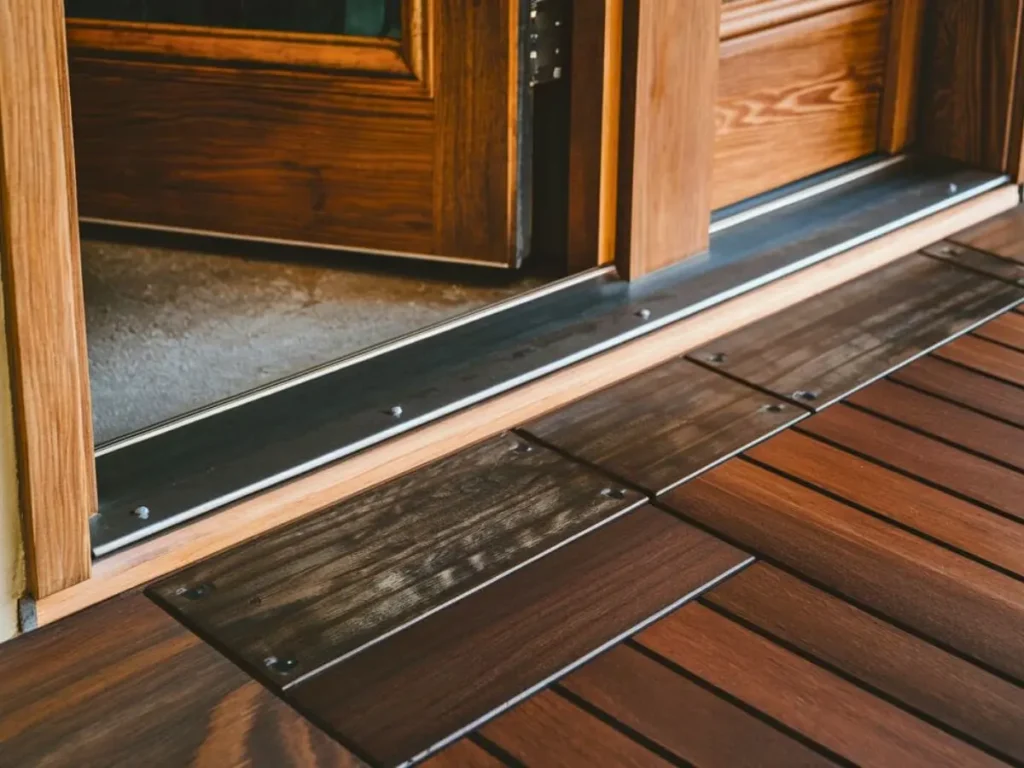 Floating Floor Meets Exterior Door Threshold